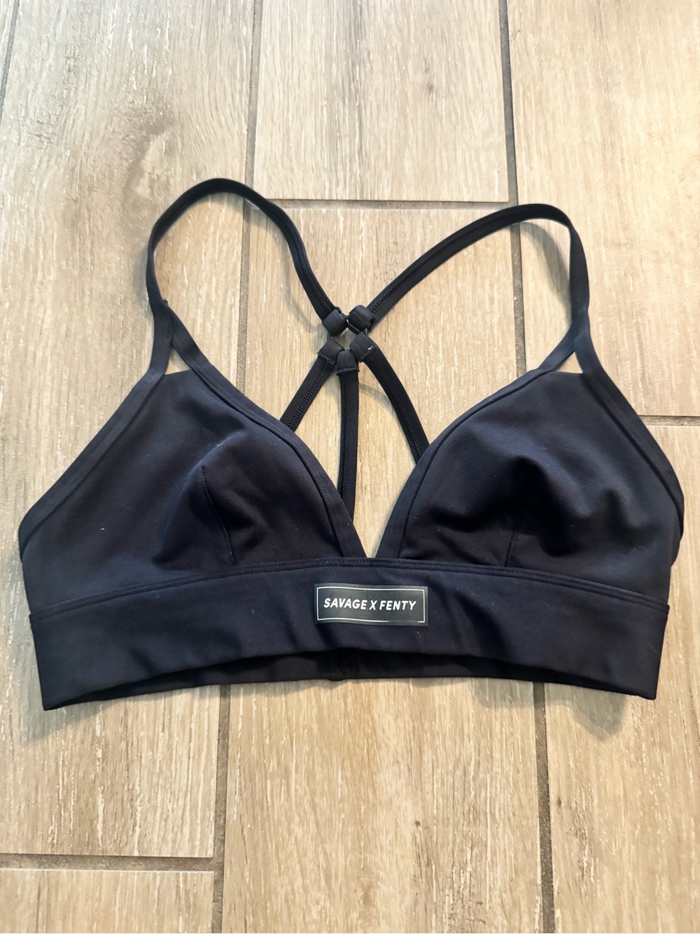 Savage X Fenty Black Strappy Triangle Bralette